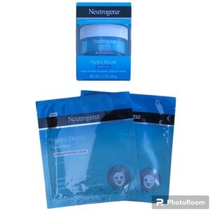 Lot of 3 Neutrogena Hydro Boost Water Gel 1.7 oz & Masks Hyaluronic Acid